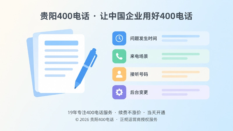 左图右文式扁平插画，左侧文档卡片与右侧信息色块，代表问题线索的整理